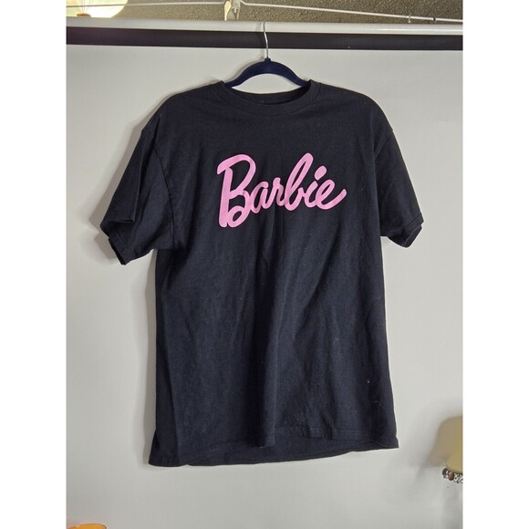 Barbie T-Shirt Women SZ Large Black Pink 100 % Cotton Mattel Brand - Picture 3 of 4